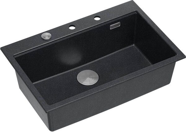 Quadron Marc dřez graniteq 76x50 cm černá HQM7650U8_BS