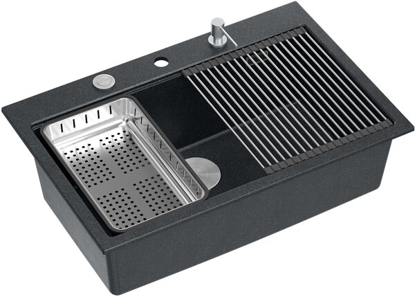 Quadron Marc dřez graniteq 76x50 cm černá HQM7650U8_BS