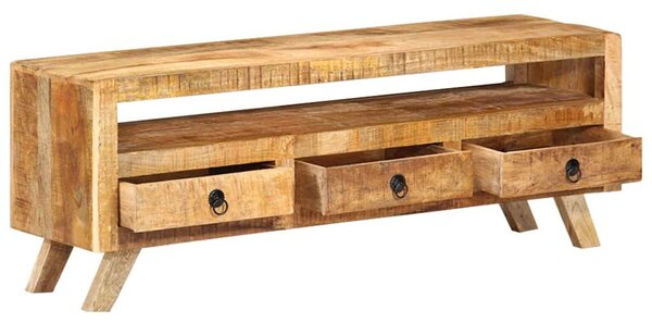 TV stolek 110 x 30 x 40 cm masivní mangovníkové dřevo 337064