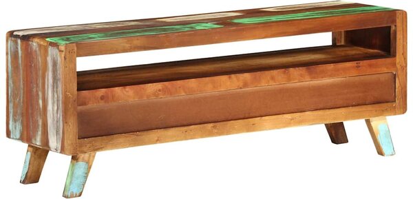 TV stolek vícebarevný 110x30x40 cm masivní recyklované dřevo 337063
