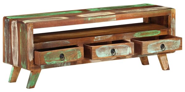 TV stolek vícebarevný 110x30x40 cm masivní recyklované dřevo 337063