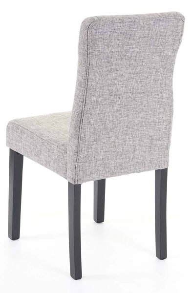 Sada 4 jídelních židlí HWC-E58, jídelní židle, certifikováno MVG látka/textil šedá, tmavé nohy