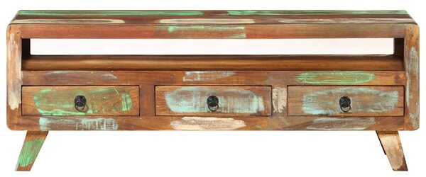 TV stolek vícebarevný 110x30x40 cm masivní recyklované dřevo 337063