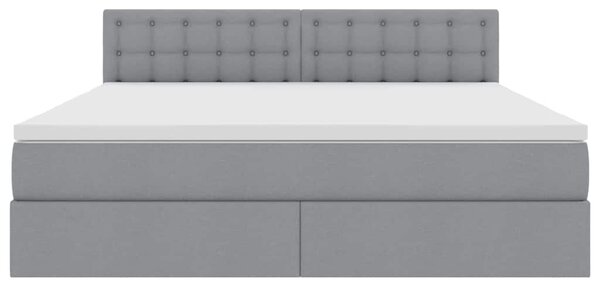 Postel s úložným prostorem a matrací Světle šedá 160 x 200 cm 3370644