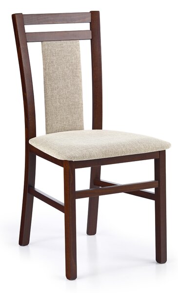 Jídelní židle HUBERTOS 2 tmavý ořech/béžová