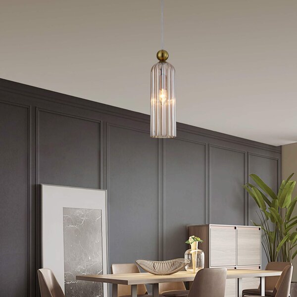 Light Prestige Piega závěsné svítidlo 1x40 W zlatá-jantarová LP-939/1PAMBER
