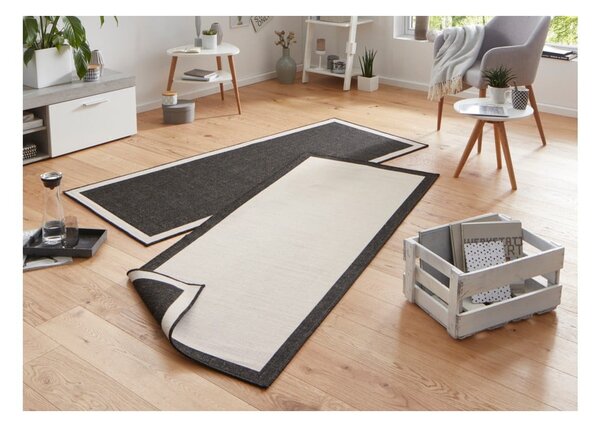 Černo-krémový venkovní koberec NORTHRUGS Panama, 80 x 250 cm