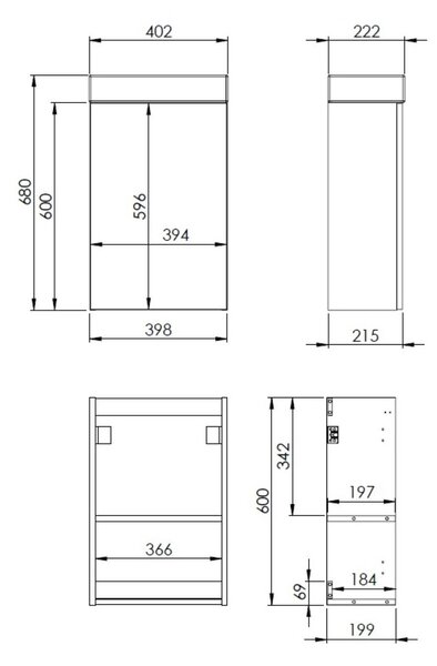 Elita Young Basic umyvadla se skříňkou 40.2 cm béžová RE168995007020