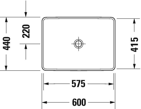 Duravit D-Neo umyvadlo 60x44 cm obdélníkový zápustný bílá 0358600079