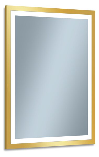 Venti Luxled Gold zrcadlo 60x80 cm obdélníkový s osvětlením 5907459662726