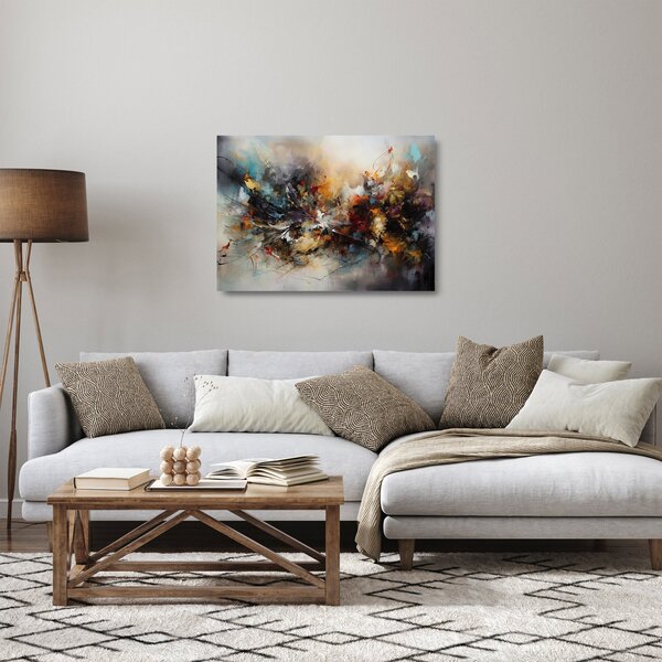 Skleněný obraz - Abstraktní grafika (70x50 cm)