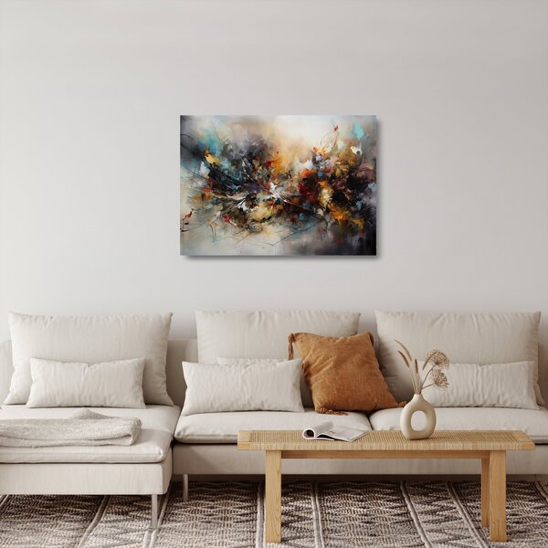Skleněný obraz - Abstraktní grafika (70x50 cm)