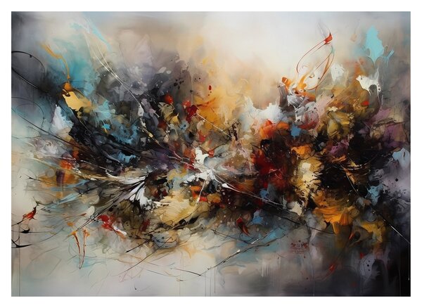 Skleněný obraz - Abstraktní grafika (70x50 cm)