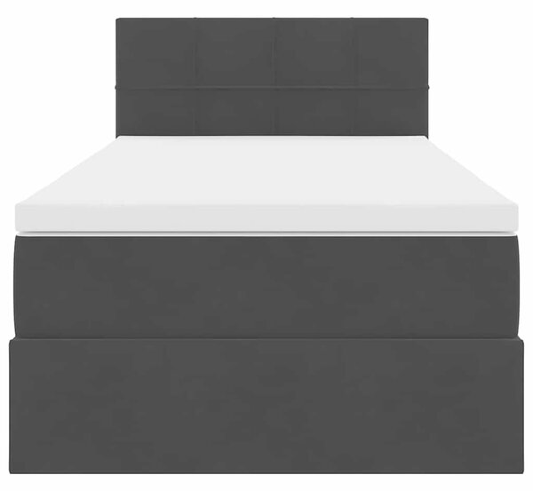 LED postel s úložným prostorem a matrací Černá 90 x 190 cm 3371363