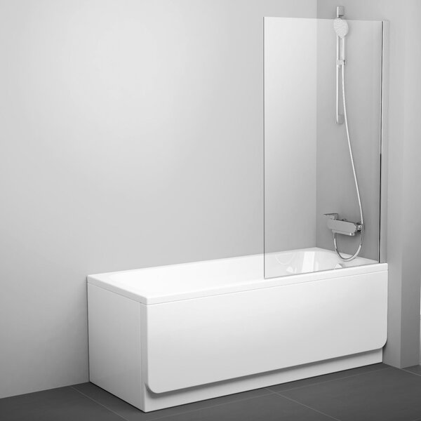 Ravak Pivot vanová zástěna 80 cm jednodílný hliník lesk/čiré sklo 79840C00Z1