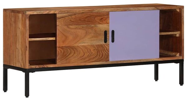 TV skříňka medově hnědá a šedá 110 x 30 x 50 cm masivní akácie 337076