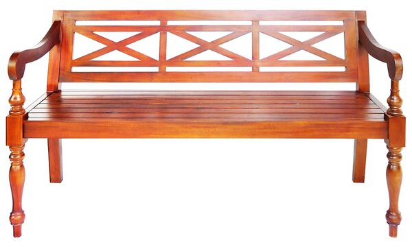 Lavice Batavia 123 cm masivní mahagon tmavě hnědá 337079