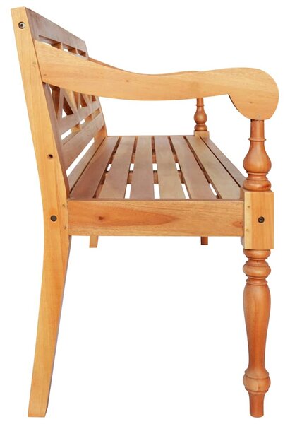 Lavice Batavia 123 cm masivní mahagon světle hnědá 337078