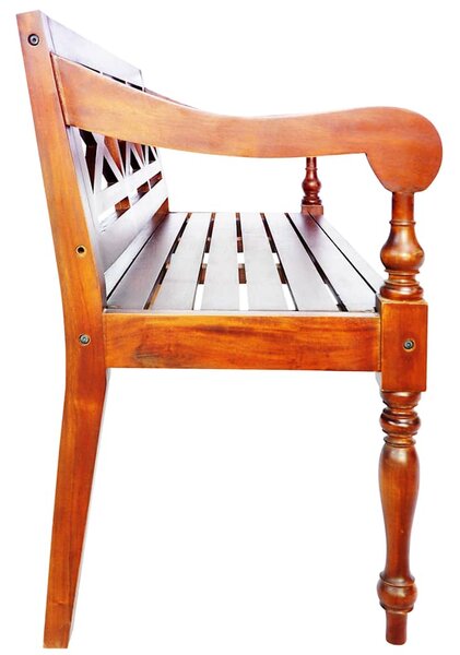 Lavice Batavia 123 cm masivní mahagon tmavě hnědá 337079