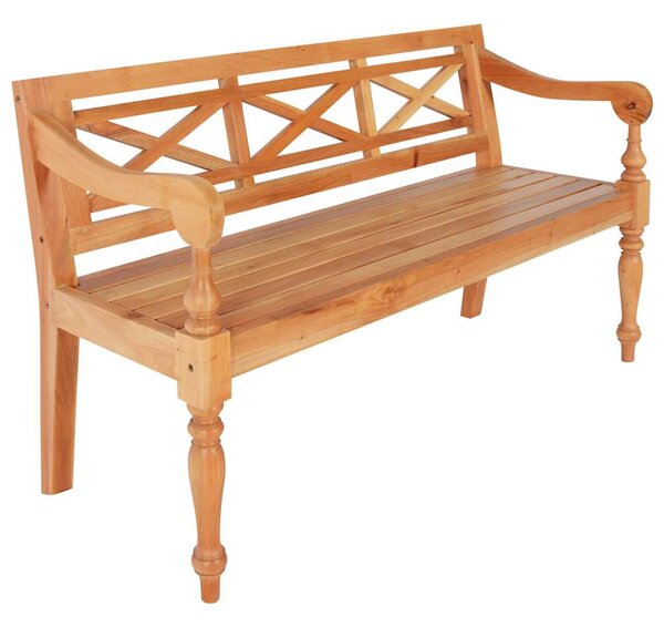Lavice Batavia 123 cm masivní mahagon světle hnědá 337078