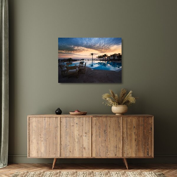 Skleněný obraz - Resort u moře (70x50 cm)