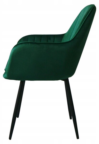 Ekspand | Židle QUEEN - 85 cm - zelená - moderní design - kvalitní samet a pohodlí