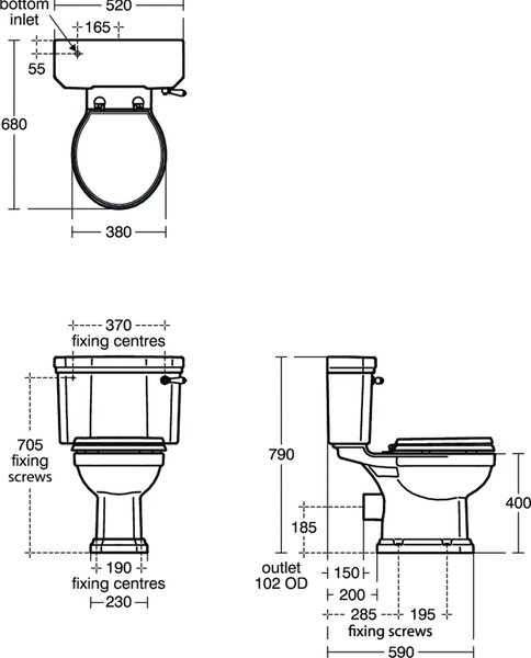 Ideal Standard Waverley záchodová mísa stojícístativ bílá U470801