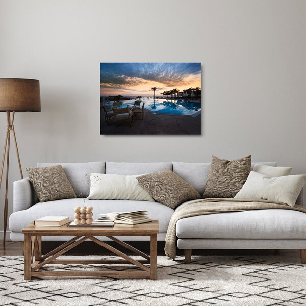 Skleněný obraz - Resort u moře (70x50 cm)