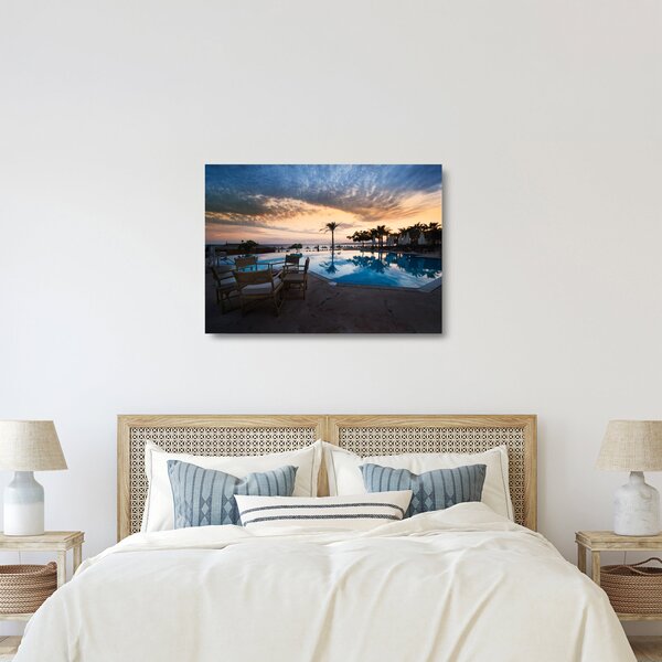 Skleněný obraz - Resort u moře (70x50 cm)