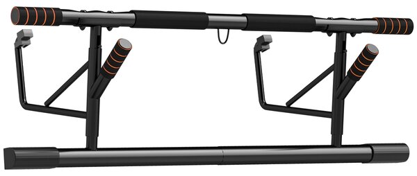SPORTNOW Hrazda na shyby a kliky pro domácnost a gym s měkčenými úchyty, ocelová hrazda, 100x50x27 cm, oranžová a černá | Aosom