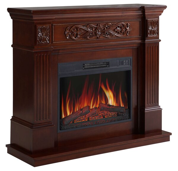 ArtiFlame Elektrický krb Toscana AF23S Elektrický stojící krb s ohřevem 1800W realistický efekt plamene LED osvětlení dálkové ovládání časovač Russet