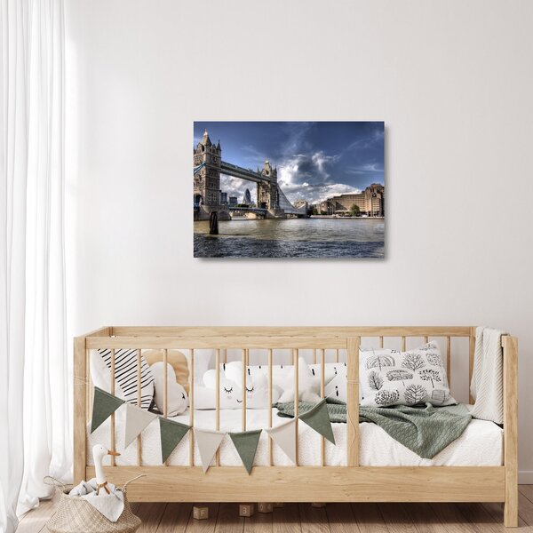 Skleněný obraz - Tower Bridge v Londýně (70x50 cm)