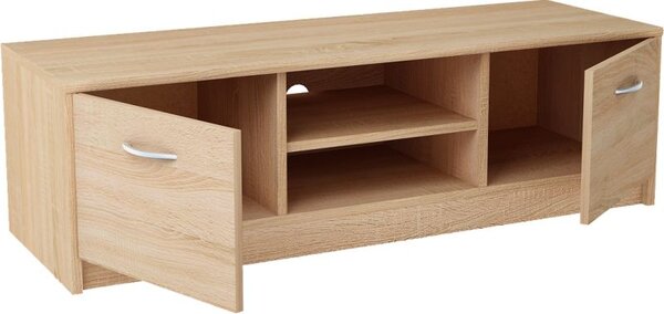 RTV stolek PETRAS 120 dub sonoma/bílá (120 x 36) cm