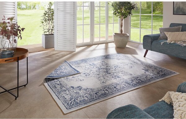 Modro-krémový venkovní koberec NORTHRUGS Borbon, 160 x 230 cm