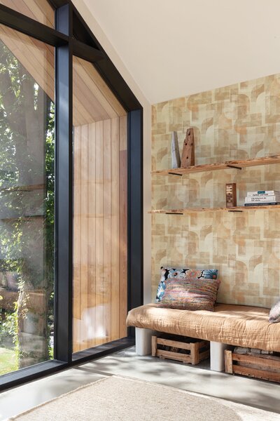 Geometrická vliesová tapeta na zeď, hnědá, PH3508, Perfect Harmony, Grandeco ROZBALENO