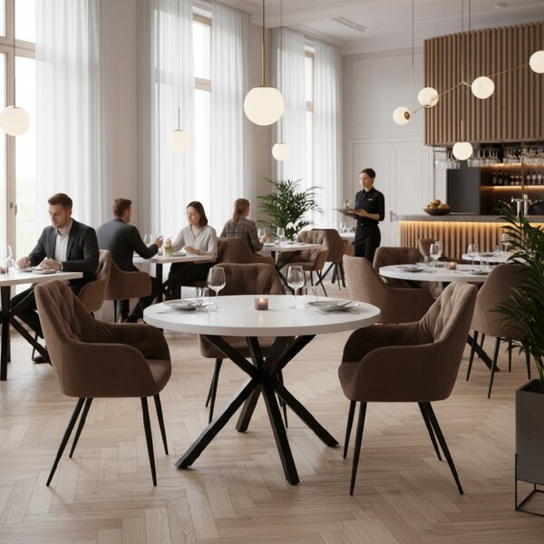 Designové křeslo, hnědá Velvet látka, VERIO NEW