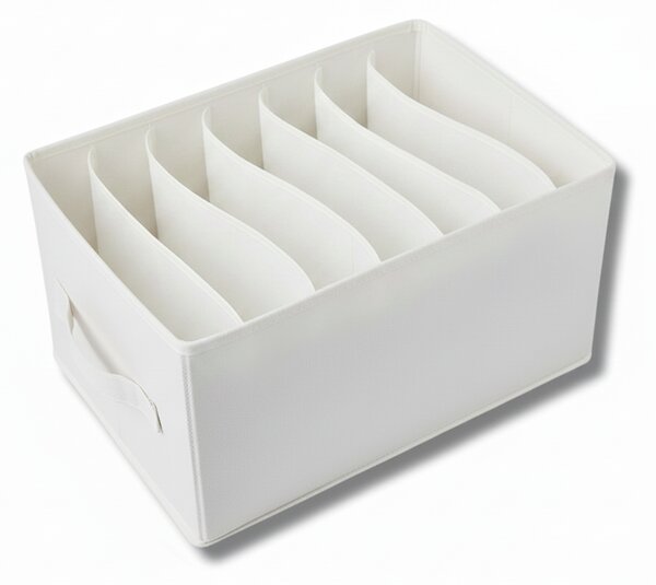 VERK GROUP Organizér na oblečení a spodní prádlo PARTITION, obdélník 9 přihrádek, 36 x 25 x 20 cm, bílý