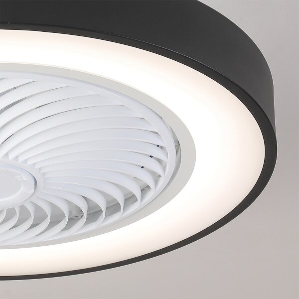 Brilagi-LED Stmívatelné svítidlo s ventilátorem LED/30W/230V 3000-6500K černá+DO