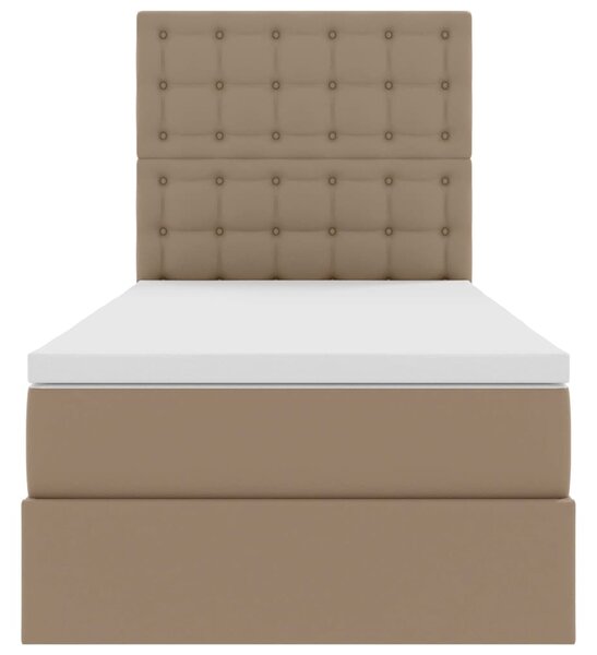 Postel s úložným prostorem Cappuccino 100 x 200 cm Umělá kůže 3371656