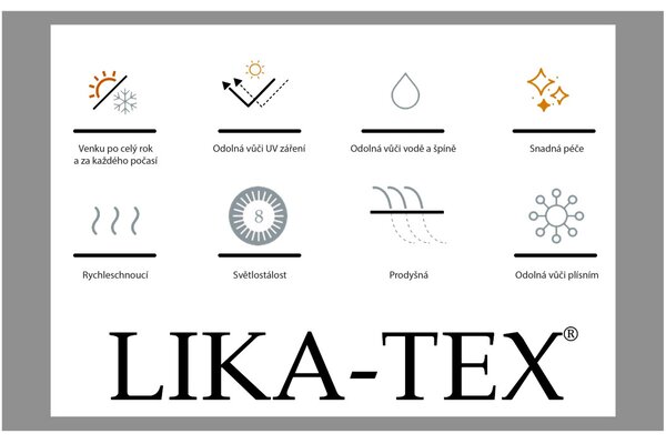 Doppler HAWAII LIKA-TEX®-TEX®, luxusní zahradní sestava, pro 6 osob
