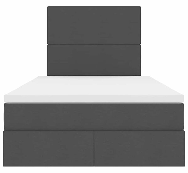 Postel s úložným prostorem a matrací Černá 120 x 200 cm textil 3371711