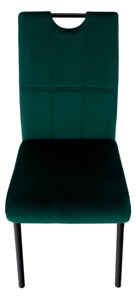 Kondela Jídelní židle Jonka - smaragdová (Velvet)/černá