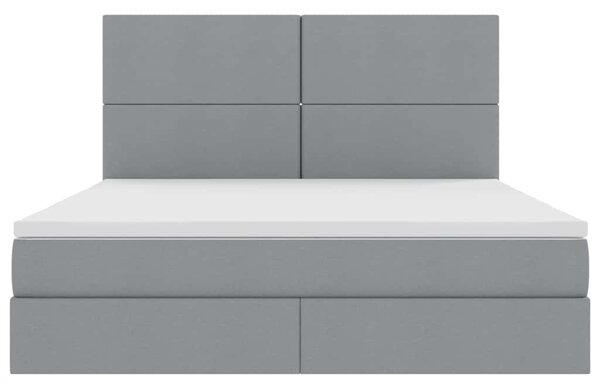 Postel s úložným prostorem a matrací Světle šedá 160 x 200 cm 3371727