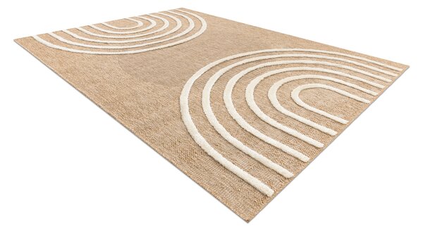 Makro Abra Kusový koberec Sisalový SPARK 0688A Geometrický béžový krémový Rozměr: 80x150 cm