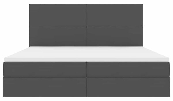 Postel s úložným prostorem a matrací Černá 200 x 200 cm textil 3371741