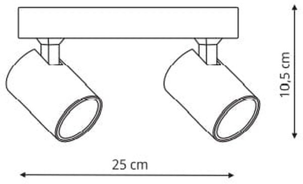 Light Prestige Snow stropní světlo 2x50 W černá LP-731/2WBK