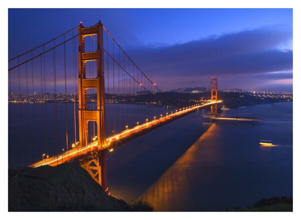 Skleněný obraz - Golden Gate Bridge (70x50 cm)