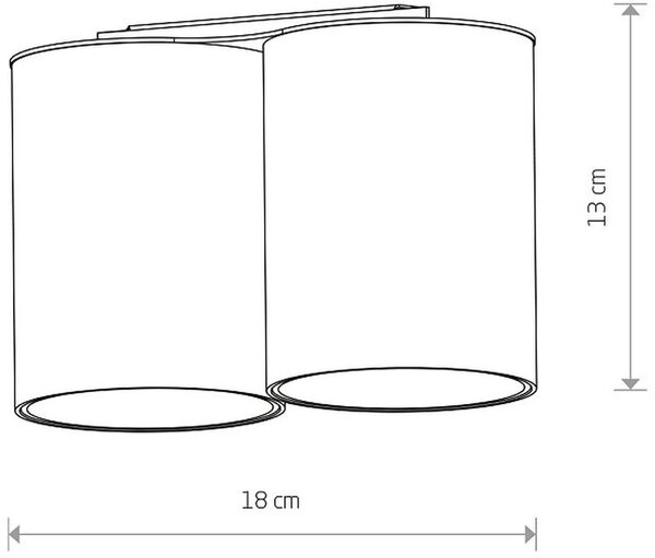 Nowodvorski Lighting Eye Tone stropní světlo 2x10 W černá 8086