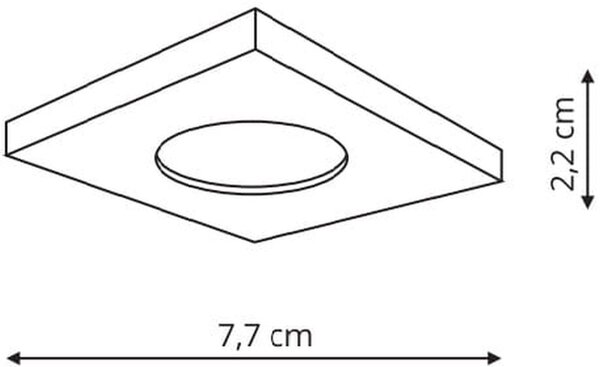 Light Prestige Lagos zapuštěná světla 1x50 W černá LP-440/1RSBKSQUARE