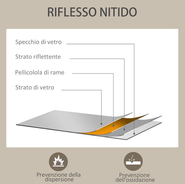 HOMCOM Obdélníkové Zrcadlo se Háčky, Zrcadlo ve Skle a MDF, 60x80 cm, Černé | Aosom